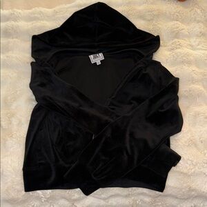 Juicy Couture Women's Black Velour Hoodie